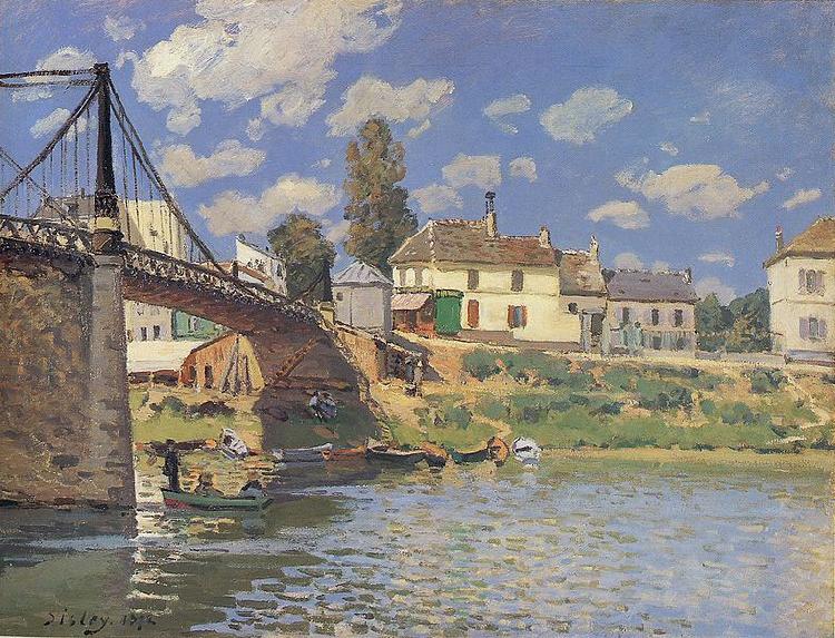 Alfred Sisley Bridge at Villeneuve la Garenne 1872 oil painting image